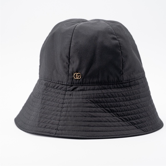 Gucci Accessories - Gucci GG Black Brella Cloche Bucket Hat Cap